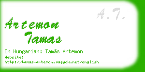 artemon tamas business card