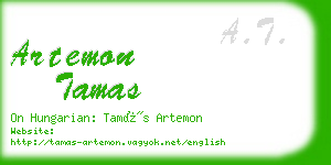 artemon tamas business card